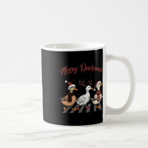 Caneca De Café Patos de Natal Felizes Ducksmas Engraçados Animais
