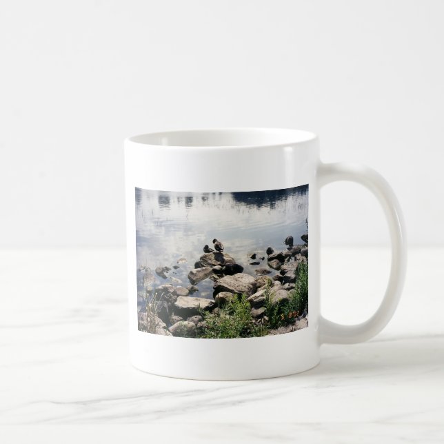 Caneca De Café patos em um rio (Direita)