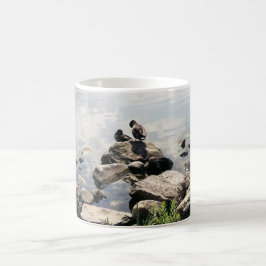 Caneca De Café patos em um rio