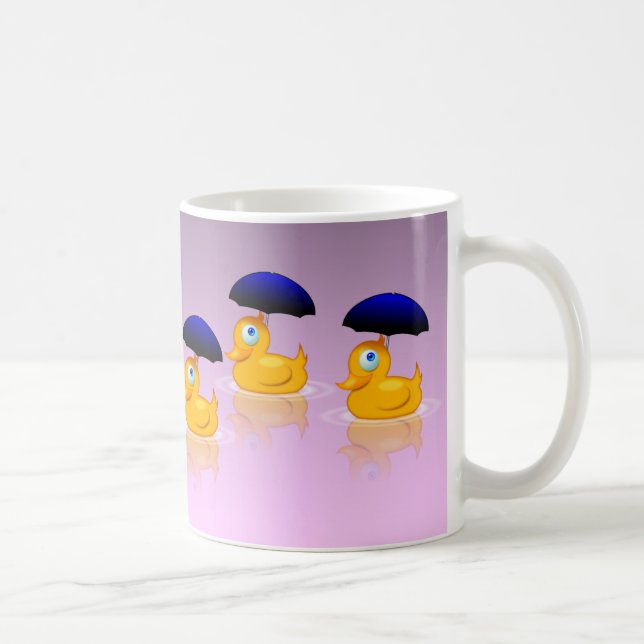 Caneca De Café Patos múltiplos do guarda-chuva (Direita)