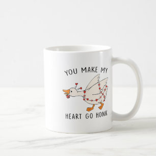 Caneca De Café Patos Valentines Bobo Você Faz Meu Coração Ir Honk