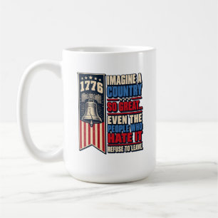 Caneca De Café Pátria 1776 Imagine Um País Tão Grande América