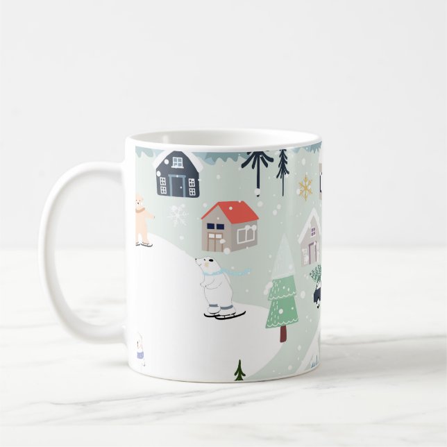 Caneca De Café Pátria de inverno: Natal do Urso Polar (Esquerda)