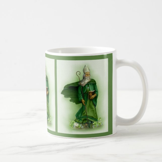 Caneca De Café Patrick Católico Bishop Irlanda Irlandês Shamrock (Direita)