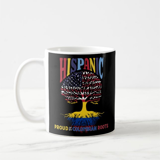 Caneca De Café Patrimônio Hispânico Mês Orgulhoso das raízes colo (Esquerda)