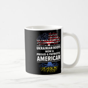 Caneca De Café Patriota Americano Ucraniano Bandeira EUA Ucrânia