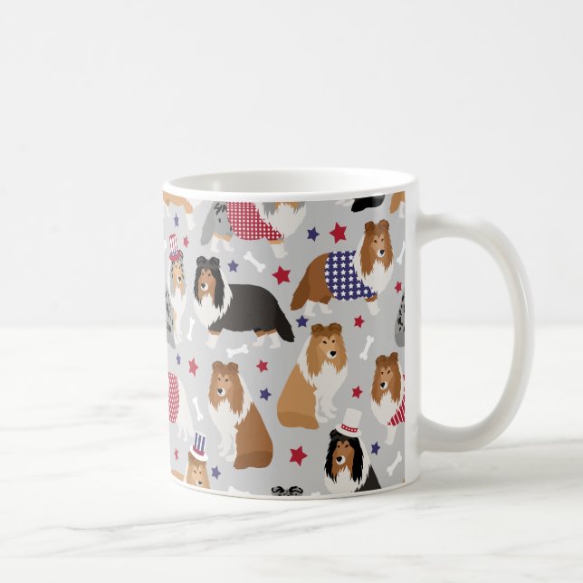 Caneca De Café Patriota Shetland Sheepdog Coffee Mug (Direita)