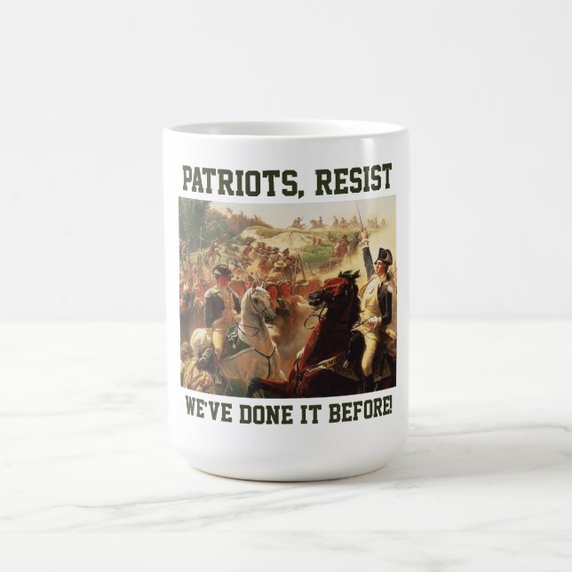 Caneca De Café Patriotas resistem a ataques à democracia (Centro)