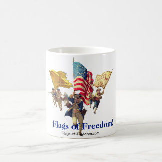 Caneca De Café Patriotic "3 Flags of Freedom" Coffee Mug