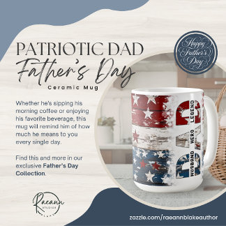 Caneca De Café Patriotic Dad Father's Day Ceramic Mug