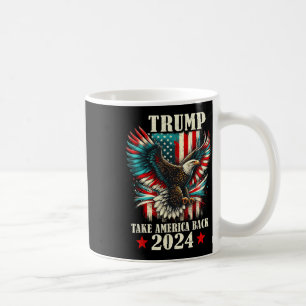 Caneca De Café Patriotic Eagle Usa Flag Trump 2024 Take America B