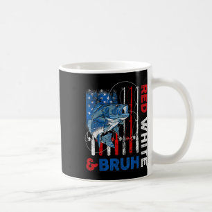 Caneca De Café Patriotic Red White & Peixe Bruh America