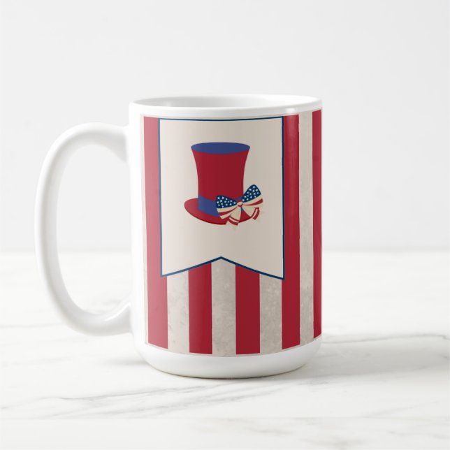 Caneca De Café Patriotic USA Flag Mug | Taça do Café do Orgulho A (Esquerda)