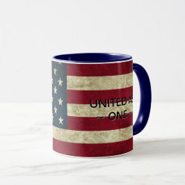 Caneca de Café Patriótica Mensagem de Unidade