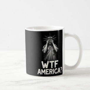 Caneca De Café Patriótico 4 De Julho Estátua Da Liberdade Wtf Ame