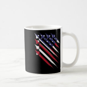 Caneca De Café Patriótico 4 de julho Jet Usa American Flag Men Bo