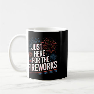 Caneca De Café Patriótico 4 de Julho Só Aqui Pela Queima de Fogos