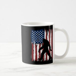 Caneca De Café Patriótico Bigfoot American Flag Funny 4 De Julho