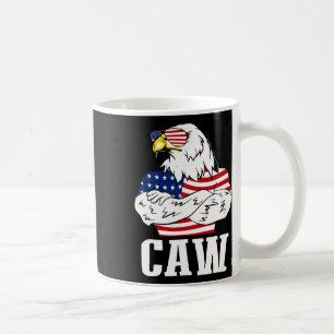 Caneca De Café Patriótico Byld Eagle Caw 4 De Julho Bandeira Amer