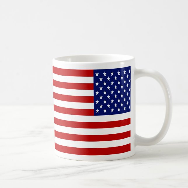 Caneca De Café Patriótico clássico e Legal do Bandeira Americano (Direita)