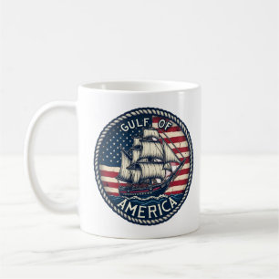 Caneca De Café Patriótico Do Golfo Da América Dos Eua