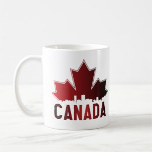 Caneca De Café Patriótico Folha de Folha de Gradiente de Linha C