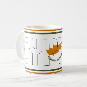 Caneca De Café Patriótico Nacional de Bandeira de Chipre