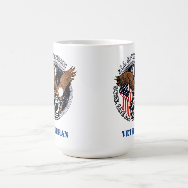 Caneca De Café Patriótico POW-MIA Veteran Eagle Veteran (Centro)