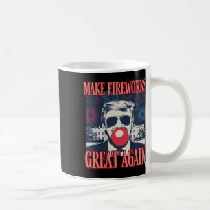 Caneca De Café Patriótico Trump Faça Fogos de Artifício Grandes N