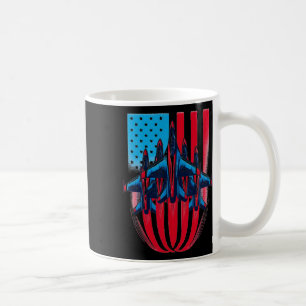 Caneca De Café Patriótico Vermelho Branco Azul Usa Bandeira Jatos