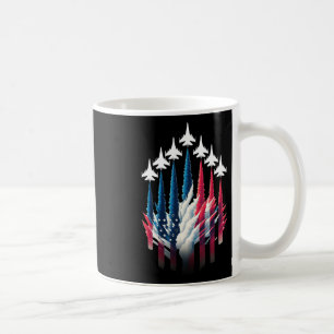 Caneca De Café Patriótico Vermelho Branco Dos Eua Bandeira Azul Q