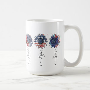 CANECA DE CAFÉ PATRIÓTICOS VERMELHOS AZUIS BRANCOS BRANCOS