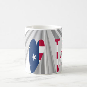 Caneca De Café Patriotismo Ascendente: Arte em Perspectiva Eu Amo