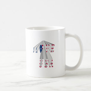 Caneca De Café Patriotismo Ascendente: Arte em Perspectiva Eu Amo