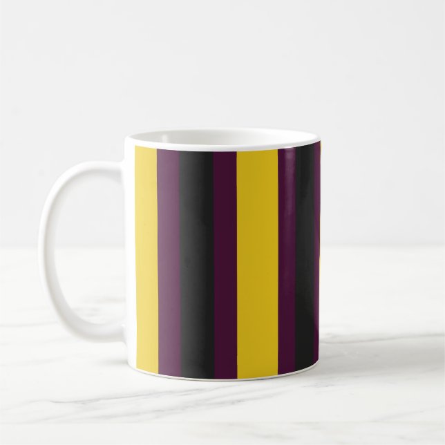 Caneca De Café Patrón de lineas Amarillo (Esquerda)