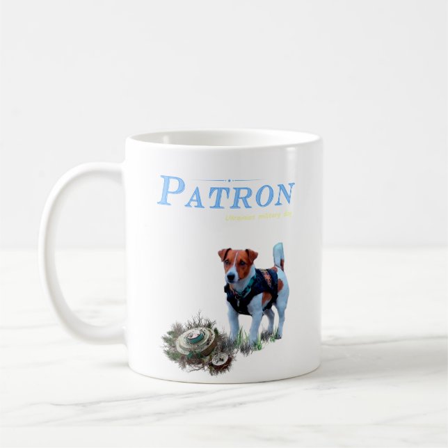 Caneca De Café Patron, o Cão Pirotécnico Ucraniano (Esquerda)