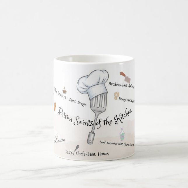 Caneca De Café Patron Saints of the Kitchen, Catholic Mug (Centro)
