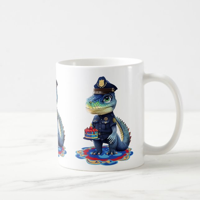 Caneca De Café Patrulha de Aniversário Jacaré (Direita)