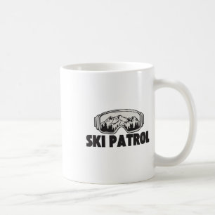 Caneca De Café Patrulha de esqui de inverno óculos de esqui de mo
