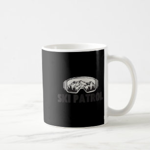 Caneca De Café Patrulha de Esqui de inverno óculos de esqui de mo