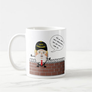 Caneca De Café Patrulha fronteiriça Trumpty Dumbty do trunfo