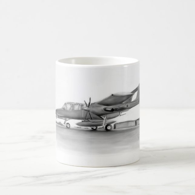 Caneca De Café Pau da aeronave Bronco OV10 EUA (Centro)