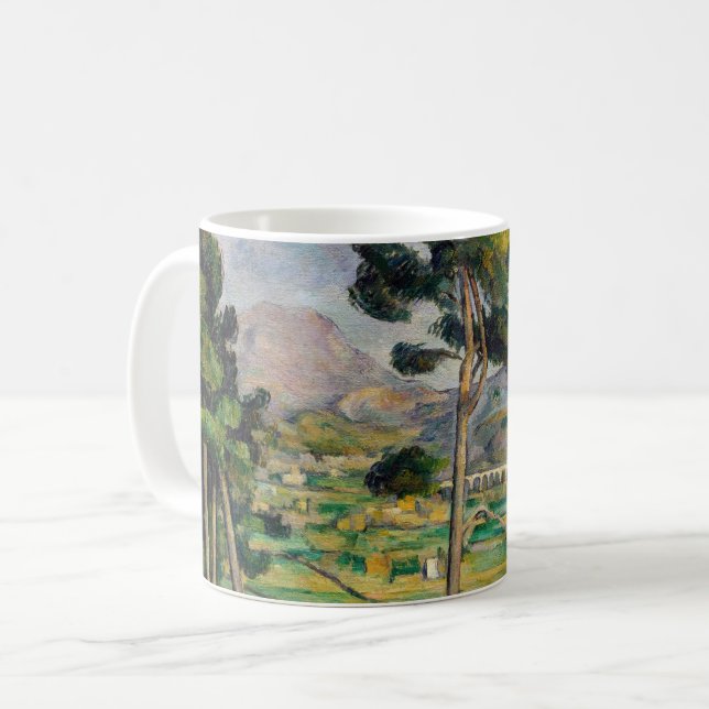 Caneca De Café Paul Cezanne - Mont Sainte-Victoire e Viaduto (Frente Esquerda)