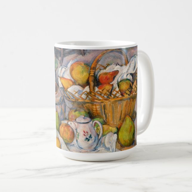 Caneca De Café Paul Cezanne - Natureza Morta com Cesto (Frente Esquerda)