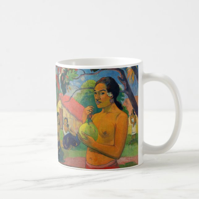 Caneca De Café Paul Gauguin - Mulher segurando uma Fruta (Direita)