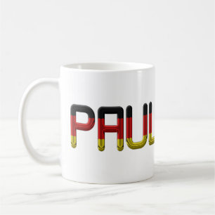 Caneca De Café Paul German Flag Name Germany Typografia