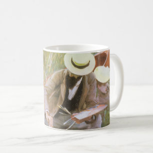 Caneca De Café Paul Helleu Desenho com Sua Esposa por JS Sargent