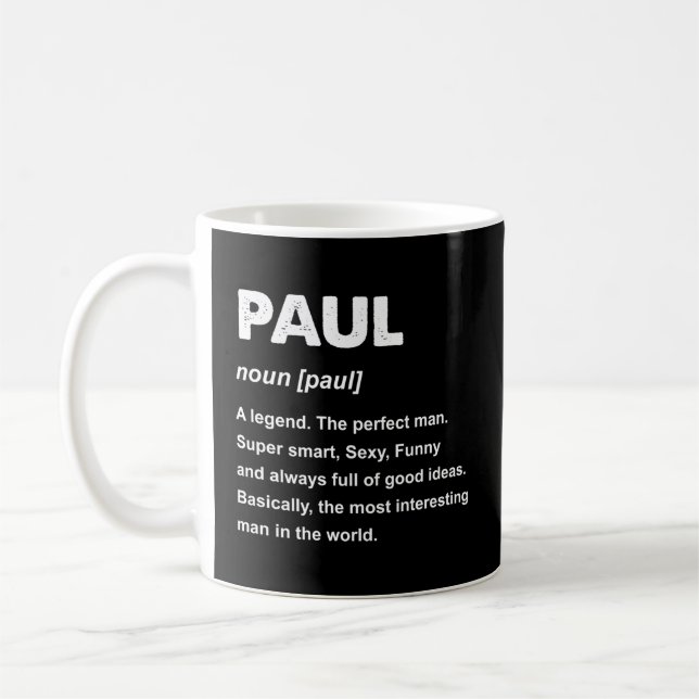 Caneca De Café Paul Name (Esquerda)