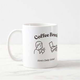 Caneca De Café Pausa Café/Tosse - Personalizado Divertido