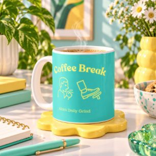 Caneca De Café Pausa Café/Tosse - Personalizado Divertido 